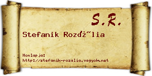 Stefanik Rozália névjegykártya