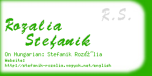 rozalia stefanik business card